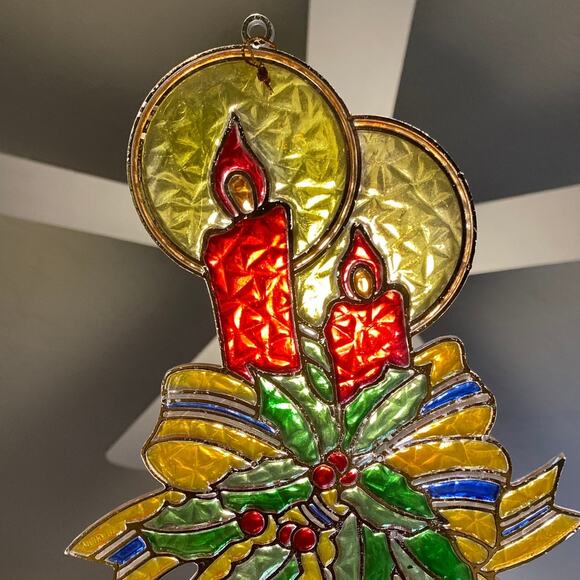 Stained Glass Vintage Ornaments Angels Choir Singing - Candles GiftCo Bundle Lot - Picture 3 of 10